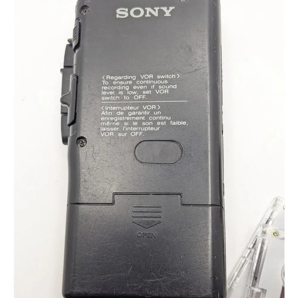 SONY M-527V Microcassette Recorder Handheld Black VOR 4 Tapes Parts Repair